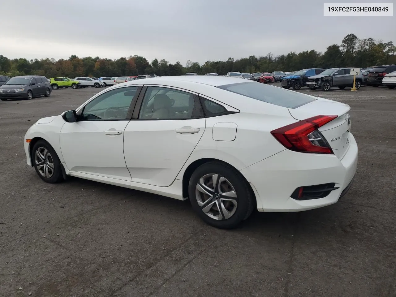 2017 Honda Civic Lx VIN: 19XFC2F53HE040849 Lot: 72227044