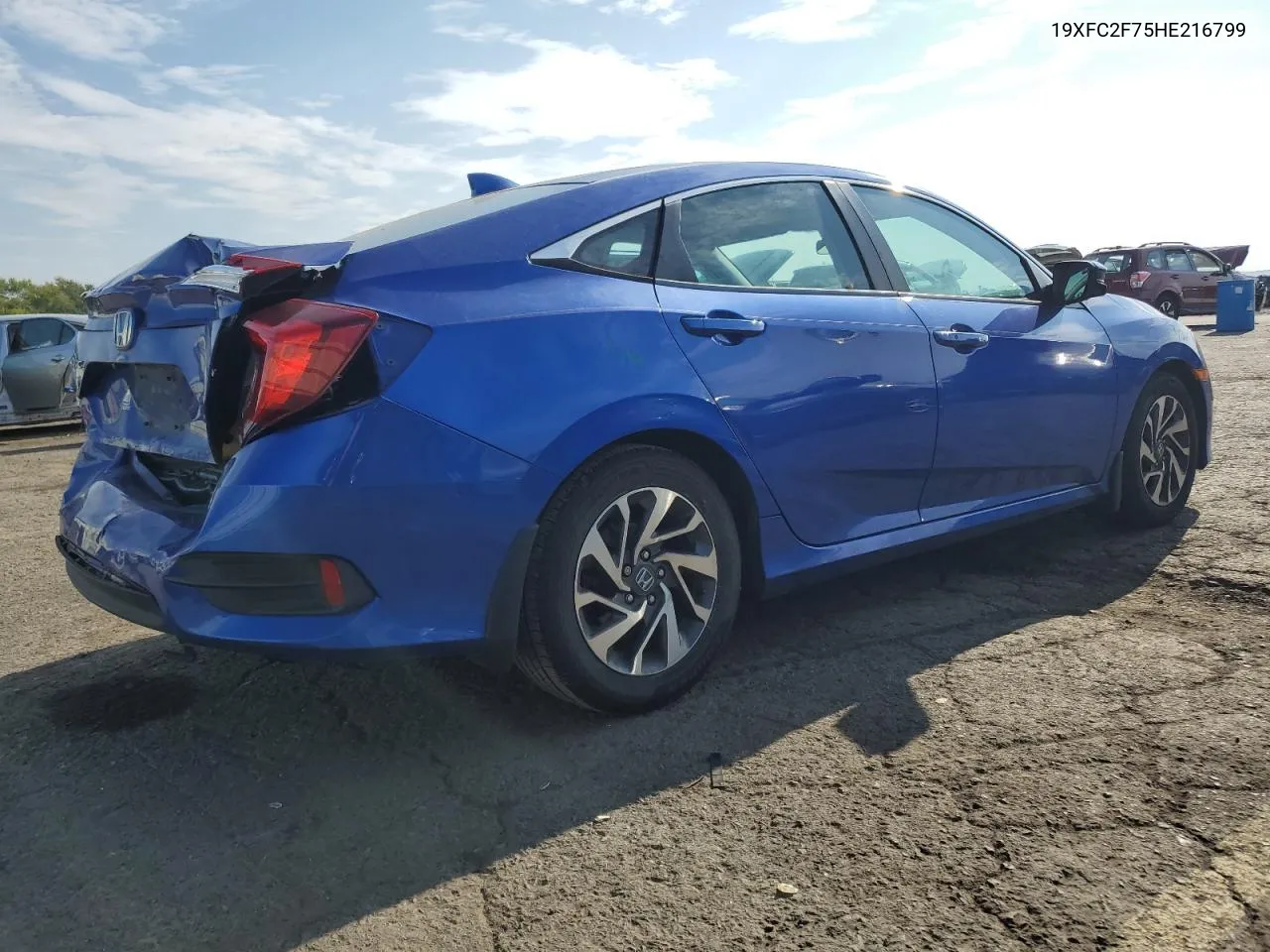 2017 Honda Civic Ex VIN: 19XFC2F75HE216799 Lot: 72237414