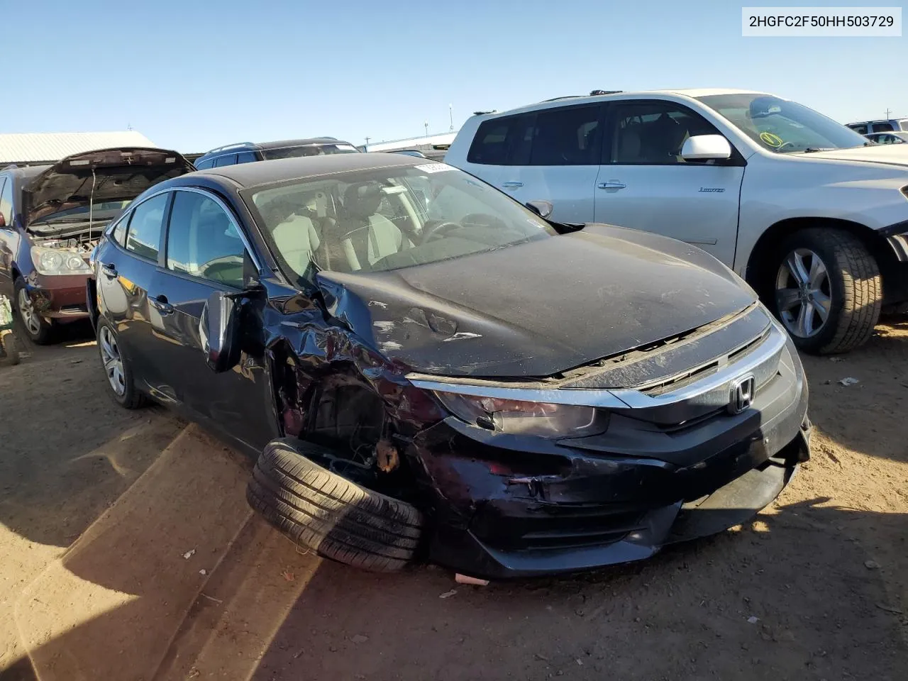 2017 Honda Civic Lx VIN: 2HGFC2F50HH503729 Lot: 72980634