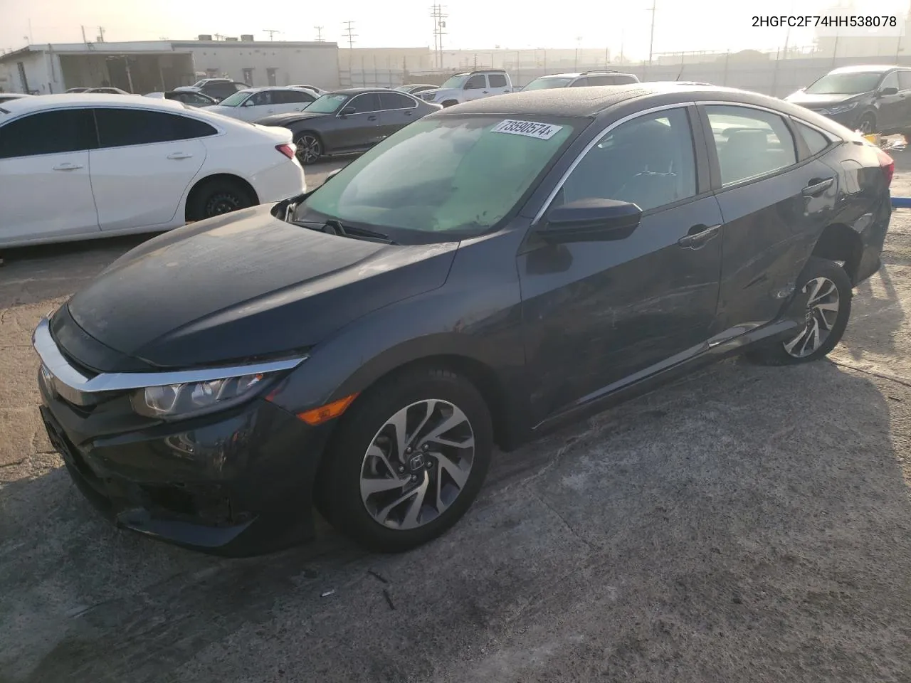 2HGFC2F74HH538078 2017 Honda Civic Ex