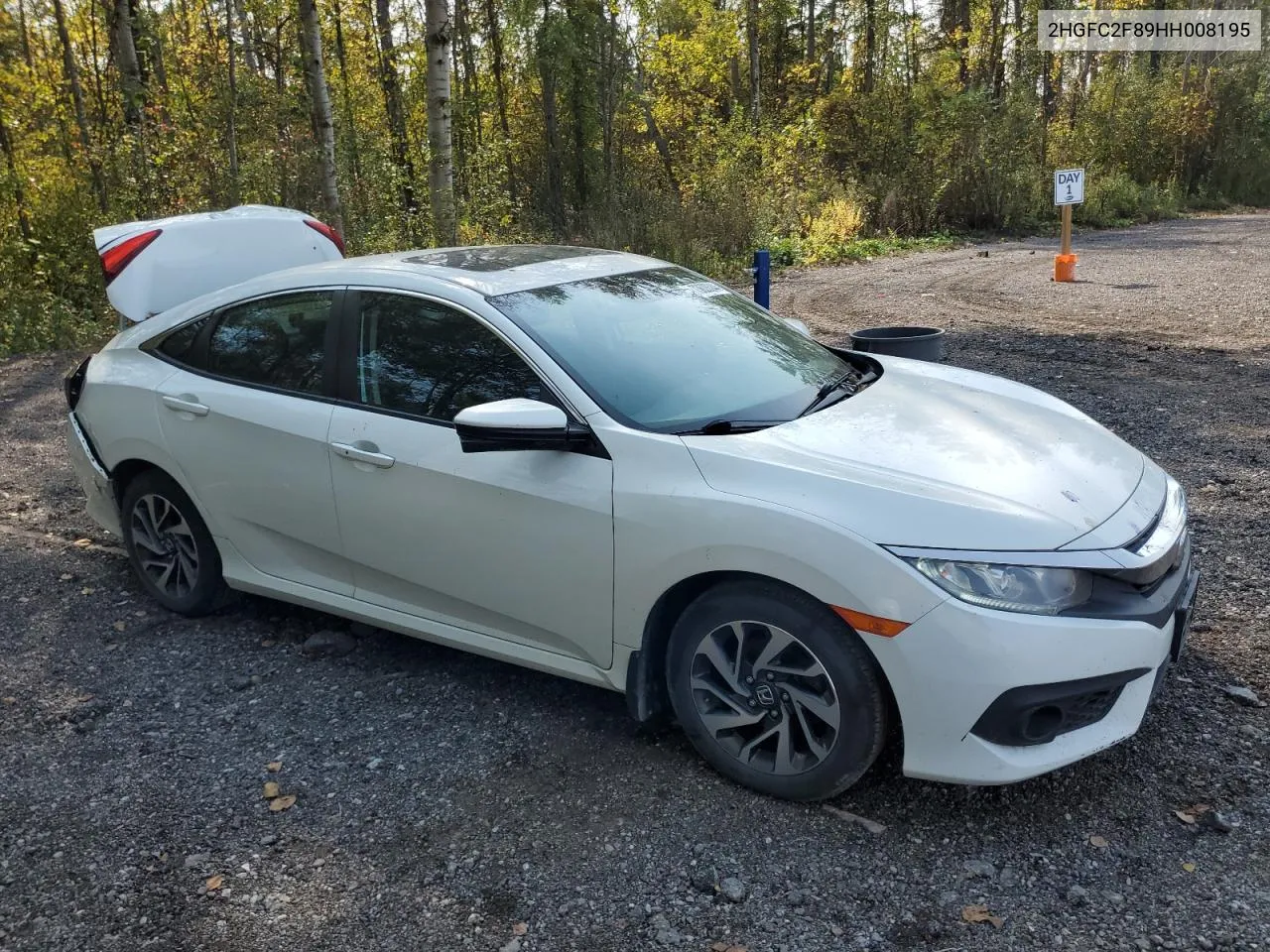 2017 Honda Civic Ex VIN: 2HGFC2F89HH008195 Lot: 73628344