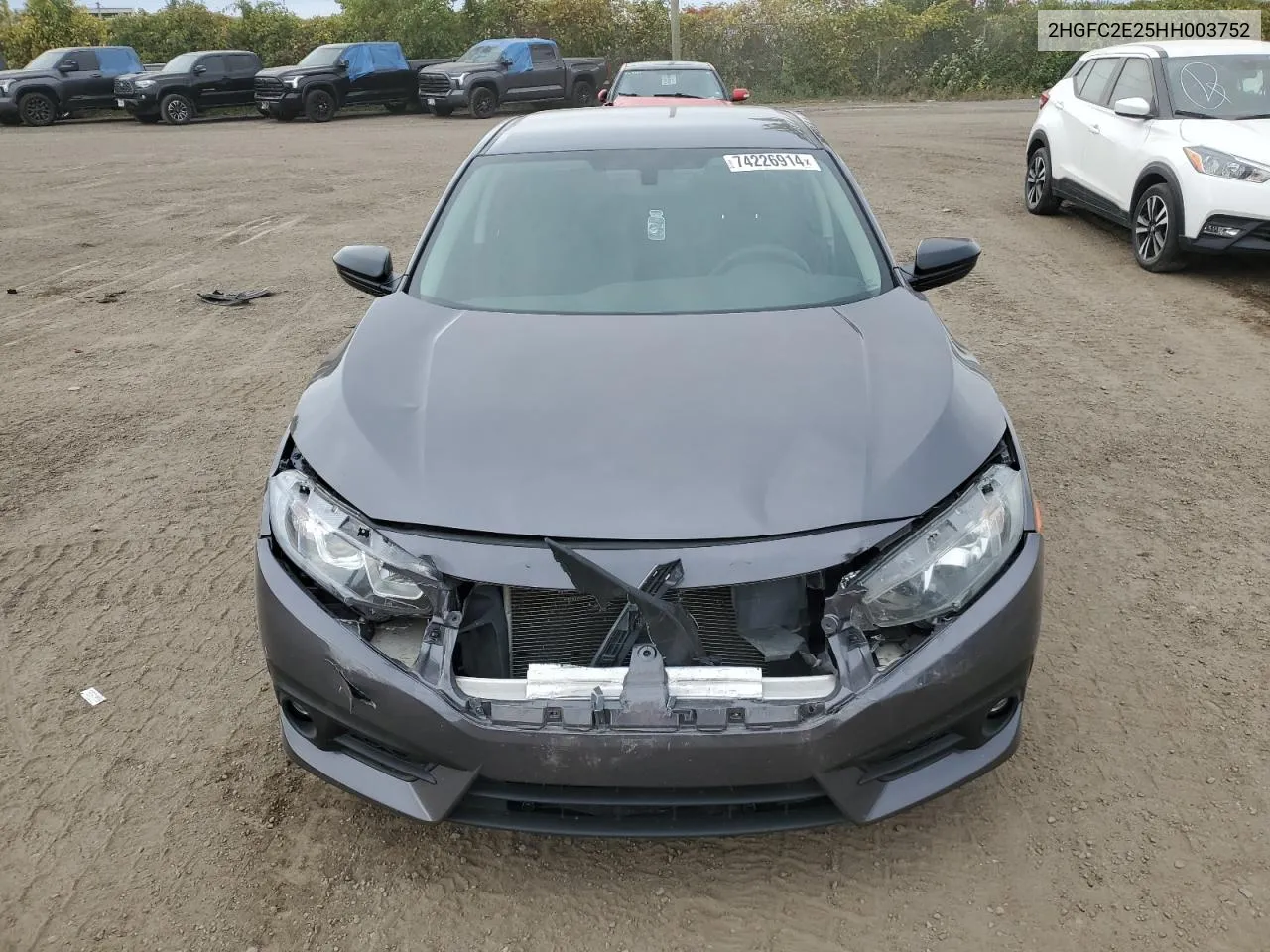 2017 Honda Civic Dx VIN: 2HGFC2E25HH003752 Lot: 74226914