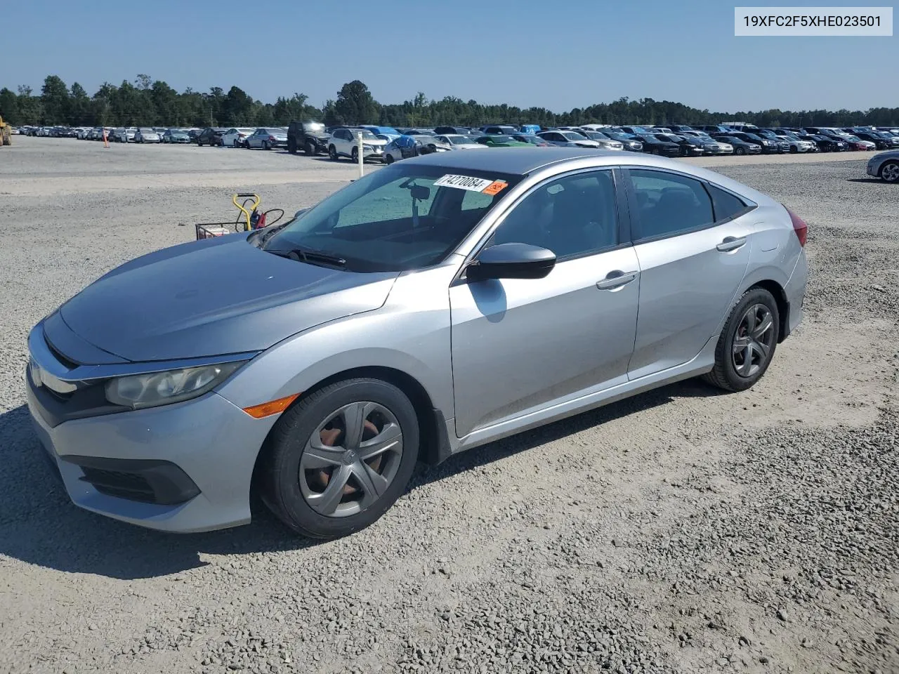 2017 Honda Civic Lx VIN: 19XFC2F5XHE023501 Lot: 74270084