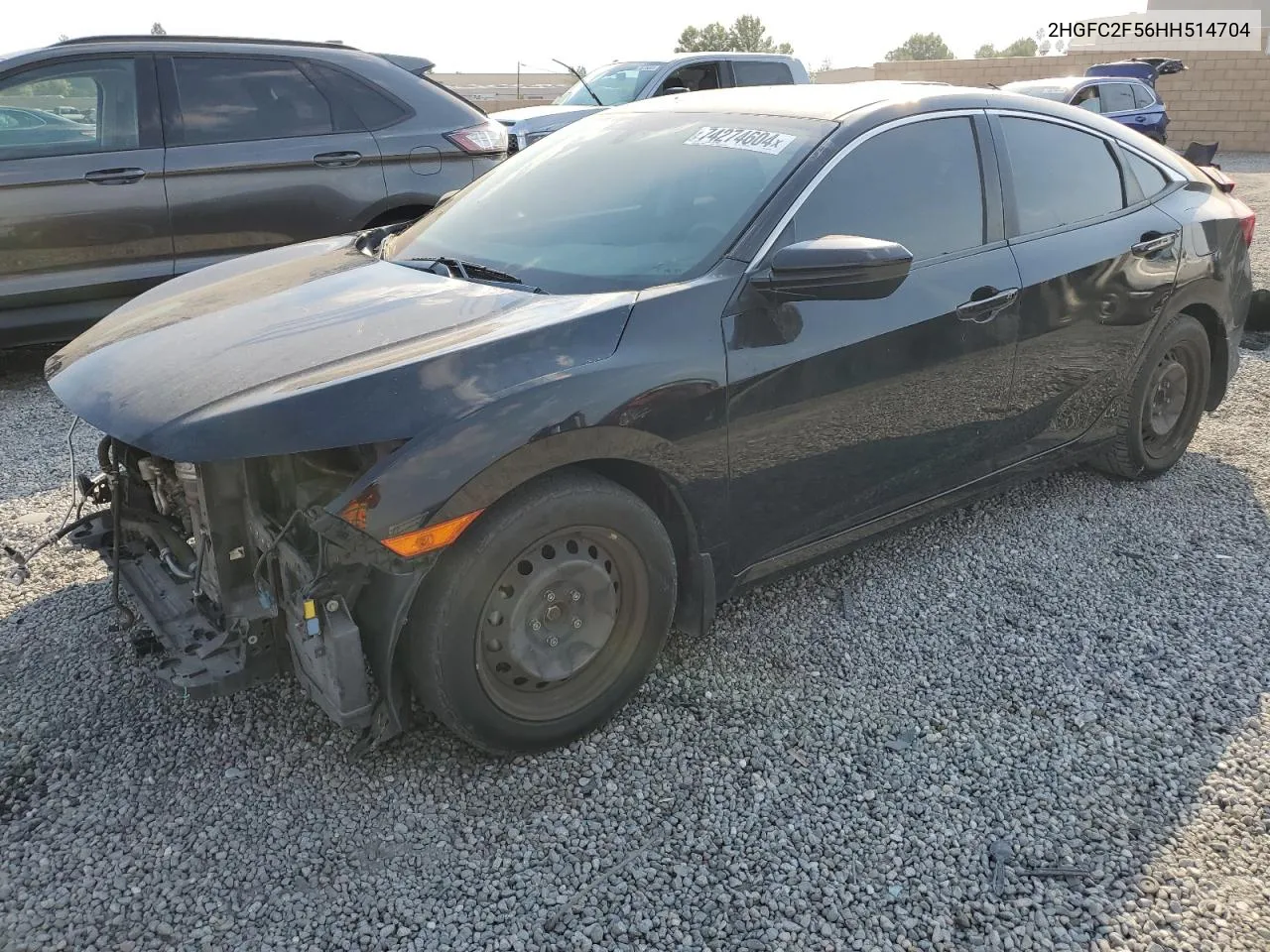 2017 Honda Civic Lx VIN: 2HGFC2F56HH514704 Lot: 74274604