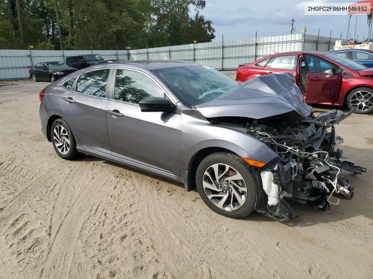 2017 Honda Civic Ex VIN: 2HGFC2F86HH546952 Lot: 74458584