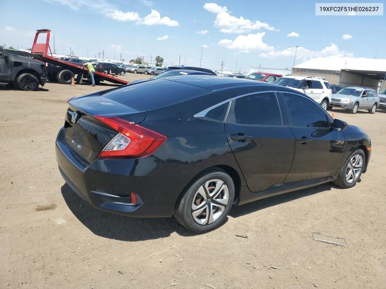 2017 Honda Civic Lx VIN: 19XFC2F51HE026237 Lot: 74759074