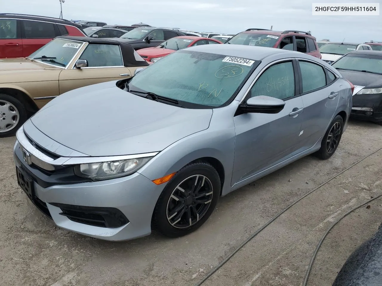 2017 Honda Civic Lx VIN: 2HGFC2F59HH511604 Lot: 75052294