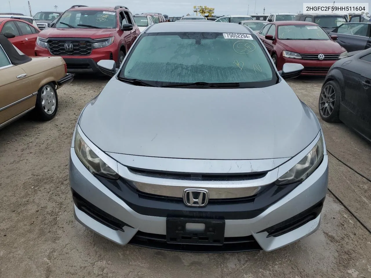 2017 Honda Civic Lx VIN: 2HGFC2F59HH511604 Lot: 75052294