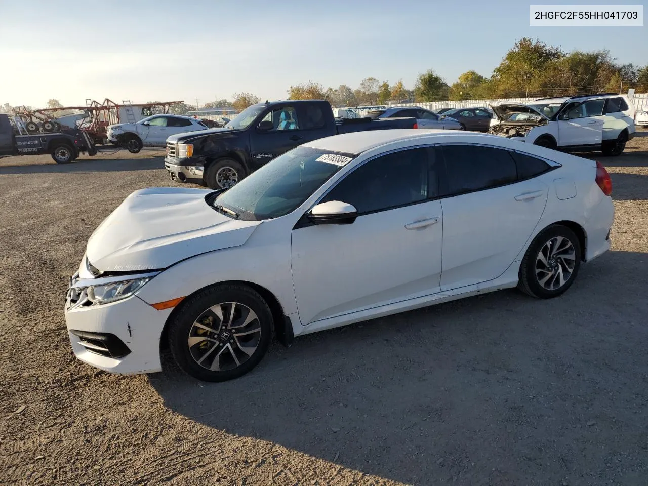 2017 Honda Civic Lx VIN: 2HGFC2F55HH041703 Lot: 75185304