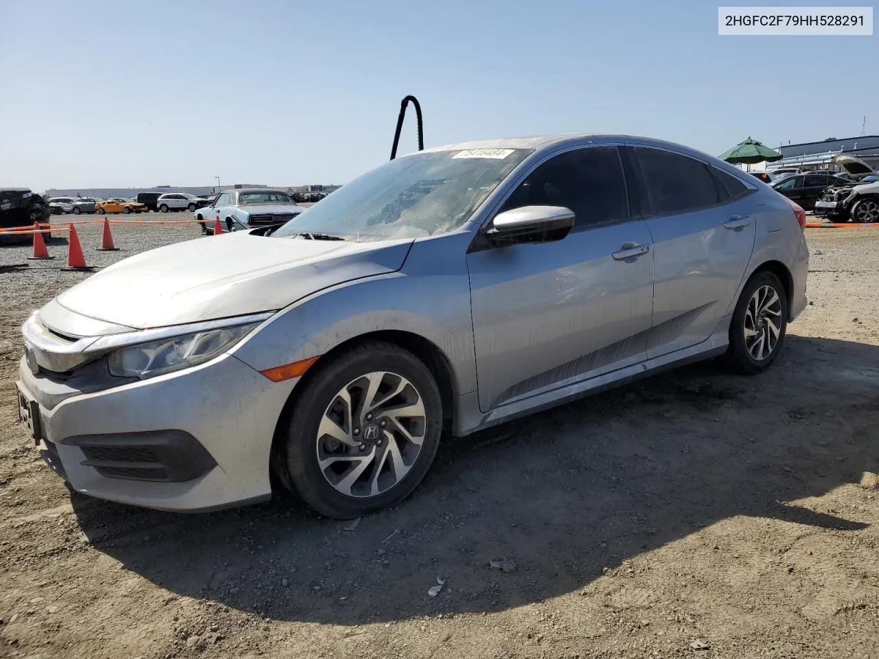 2017 Honda Civic Ex VIN: 2HGFC2F79HH528291 Lot: 75416484