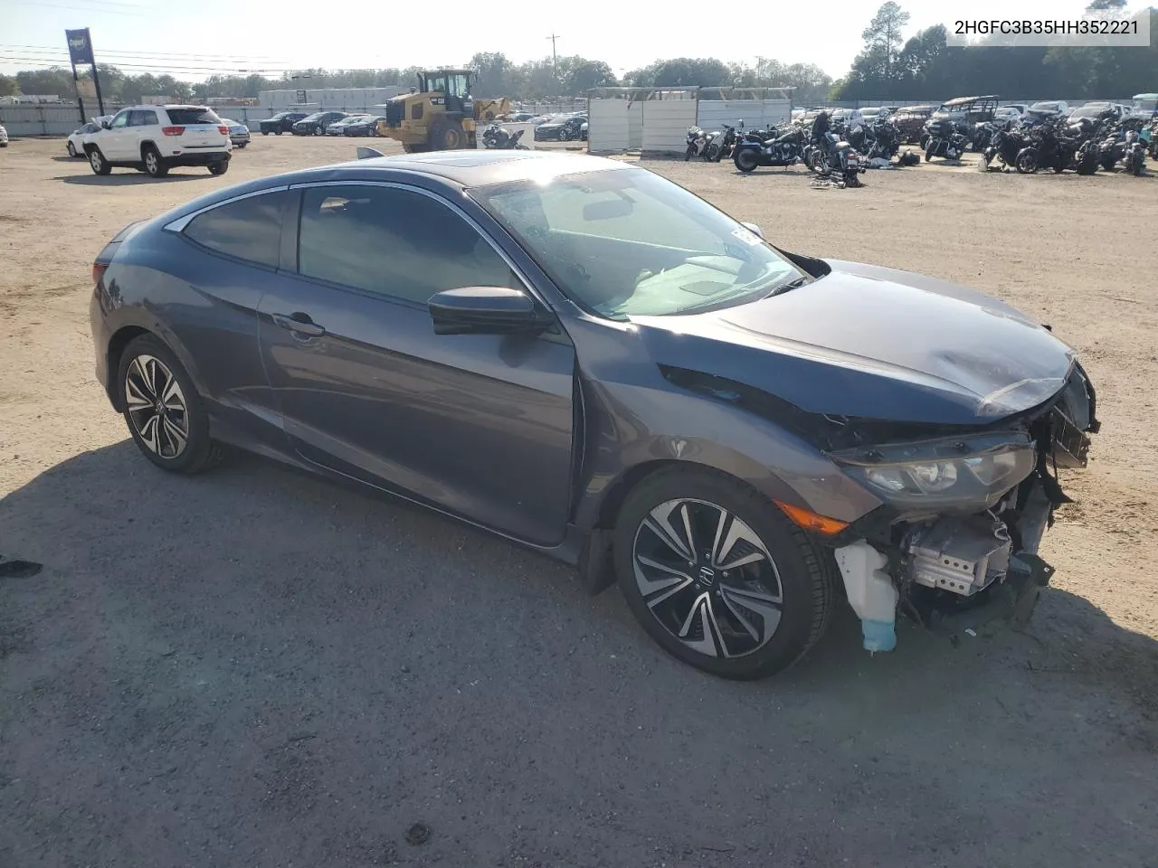 2017 Honda Civic Ex VIN: 2HGFC3B35HH352221 Lot: 75497034