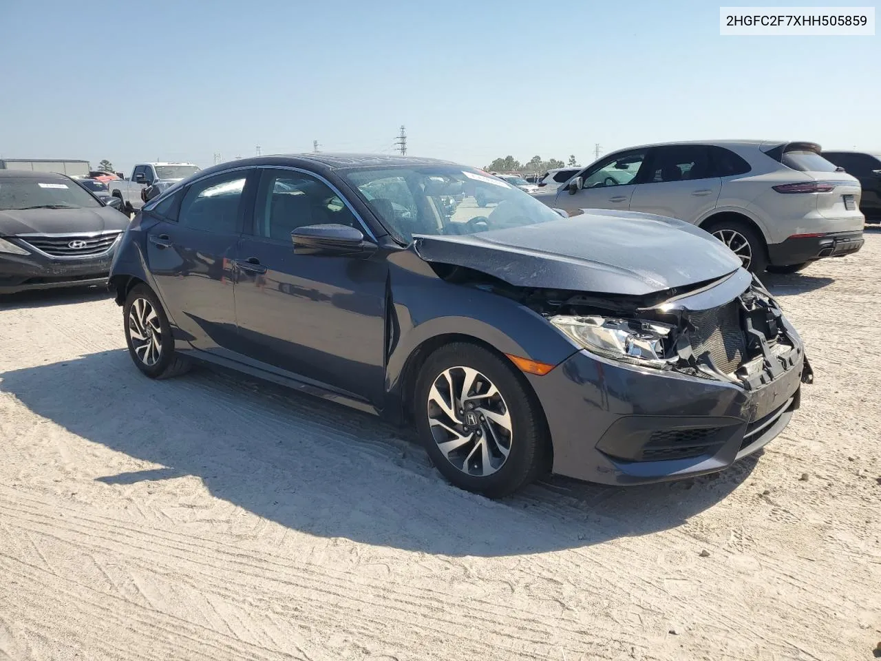 2017 Honda Civic Ex VIN: 2HGFC2F7XHH505859 Lot: 75516444