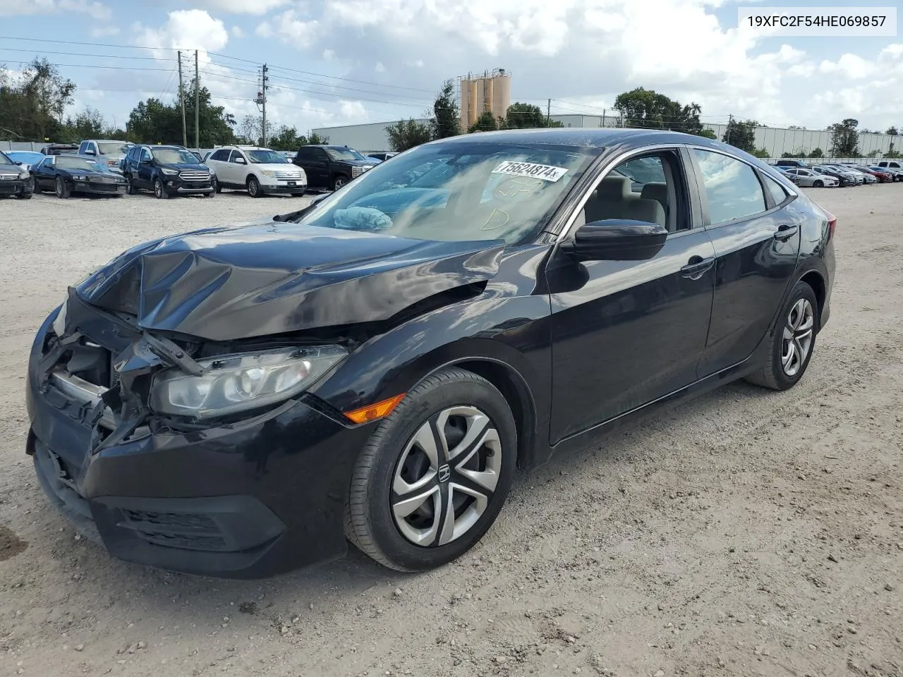 2017 Honda Civic Lx VIN: 19XFC2F54HE069857 Lot: 75624874