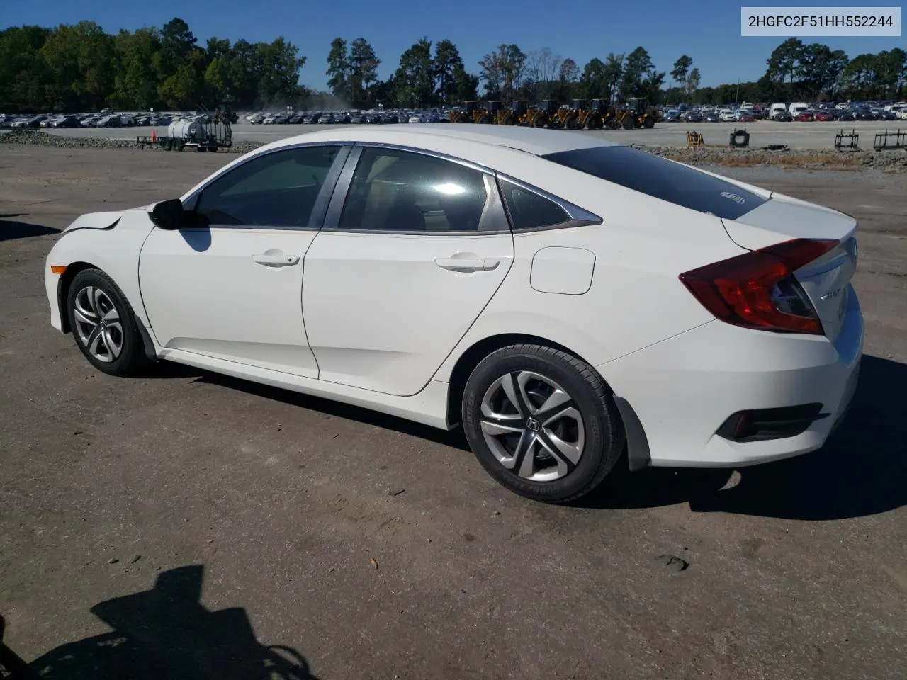 2017 Honda Civic Lx VIN: 2HGFC2F51HH552244 Lot: 75855794