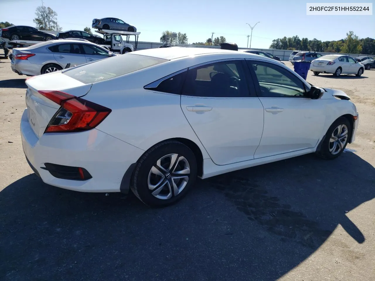 2017 Honda Civic Lx VIN: 2HGFC2F51HH552244 Lot: 75855794