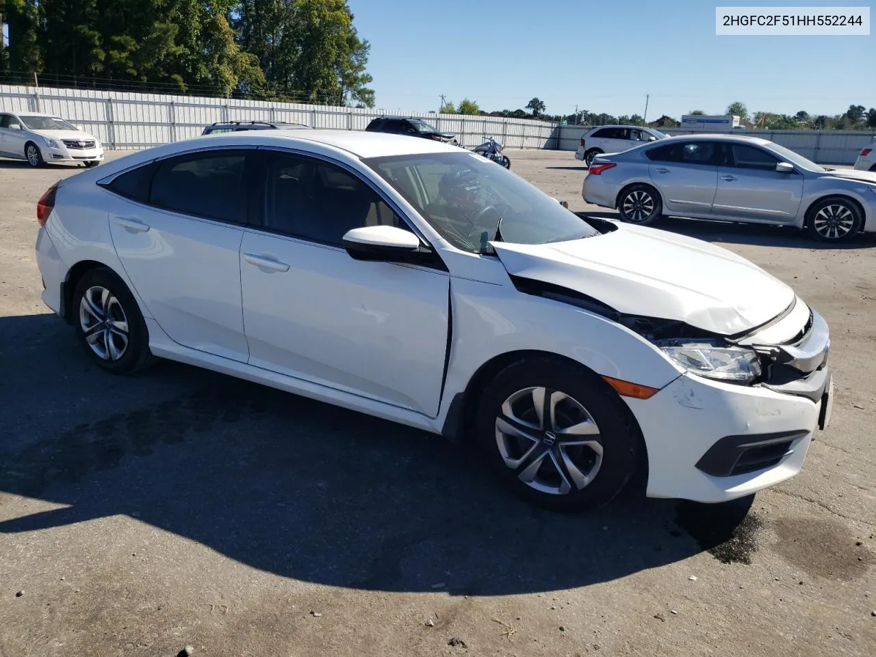 2017 Honda Civic Lx VIN: 2HGFC2F51HH552244 Lot: 75855794