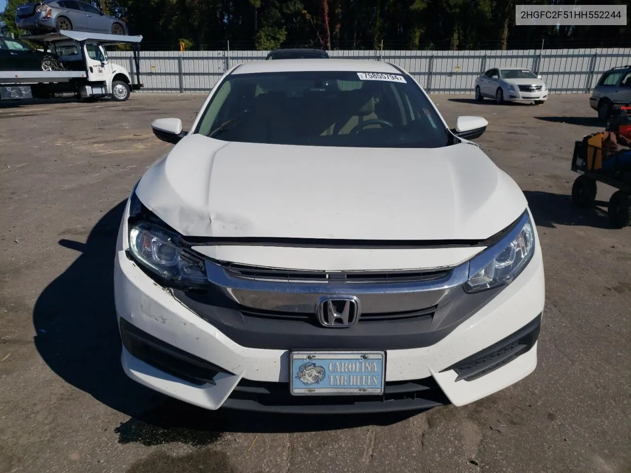 2017 Honda Civic Lx VIN: 2HGFC2F51HH552244 Lot: 75855794