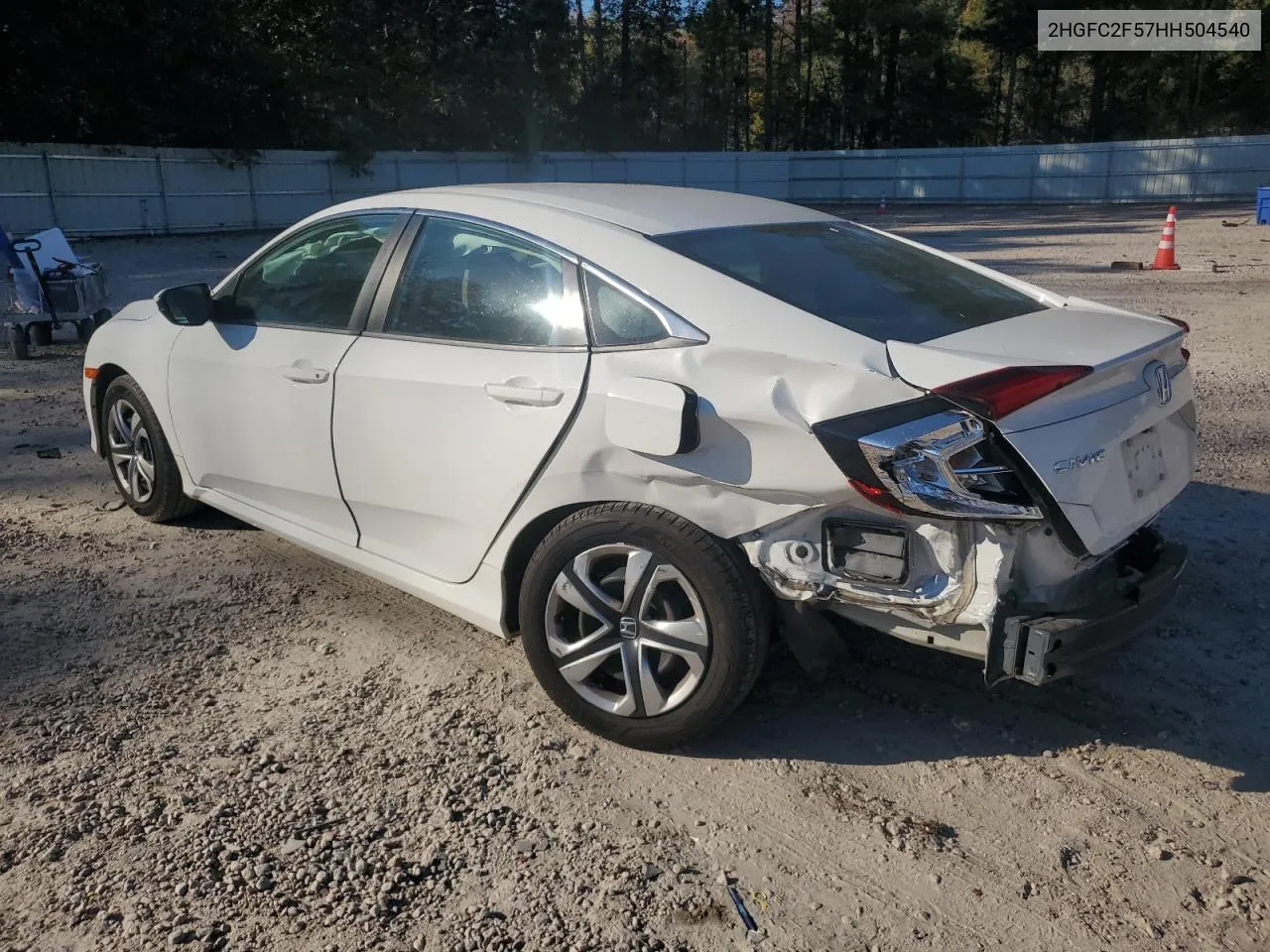 2017 Honda Civic Lx VIN: 2HGFC2F57HH504540 Lot: 76518534