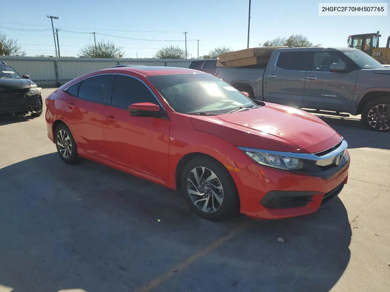 2017 Honda Civic Ex VIN: 2HGFC2F70HH507765 Lot: 76550624