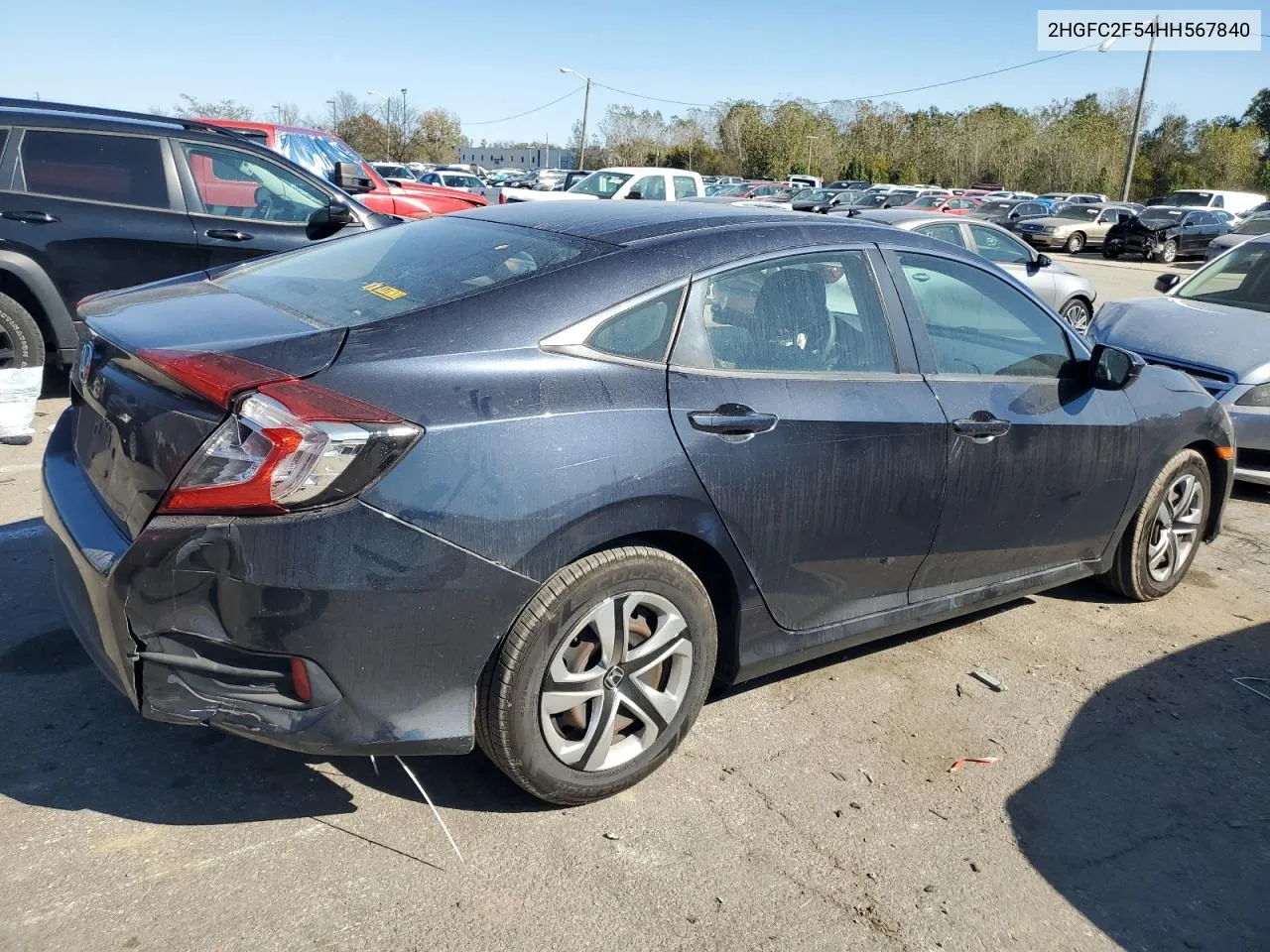 2HGFC2F54HH567840 2017 Honda Civic Lx