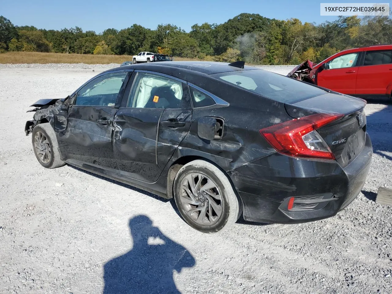 2017 Honda Civic Ex VIN: 19XFC2F72HE039645 Lot: 76732274