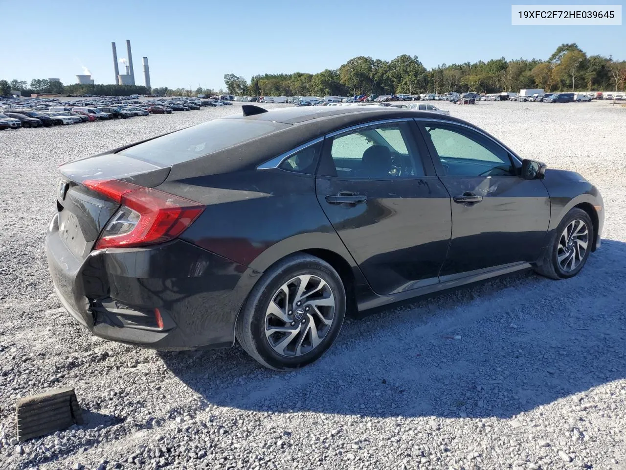 2017 Honda Civic Ex VIN: 19XFC2F72HE039645 Lot: 76732274