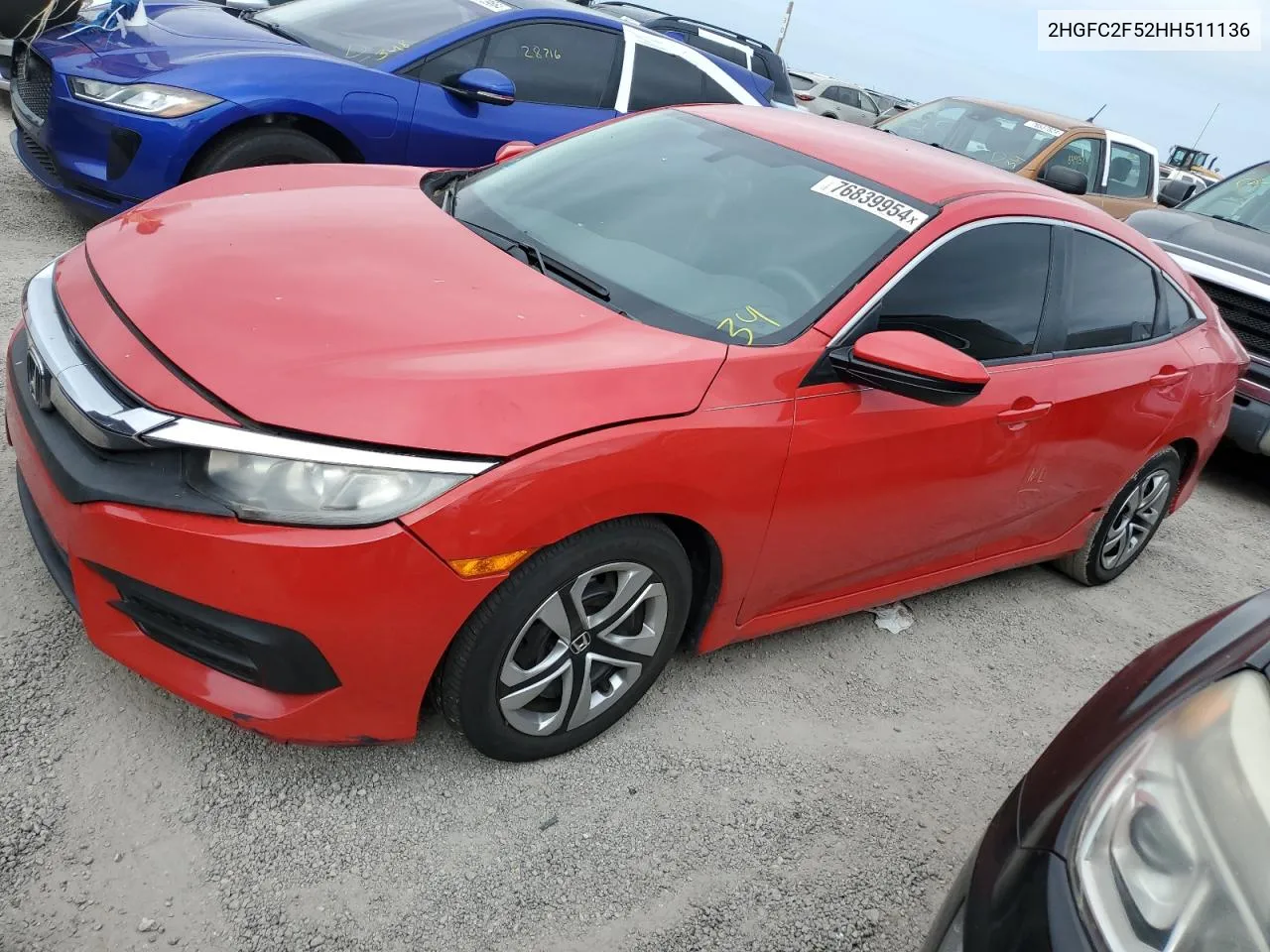 2HGFC2F52HH511136 2017 Honda Civic Lx