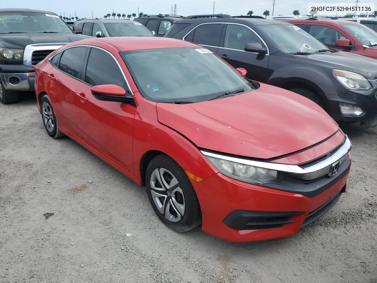 2HGFC2F52HH511136 2017 Honda Civic Lx