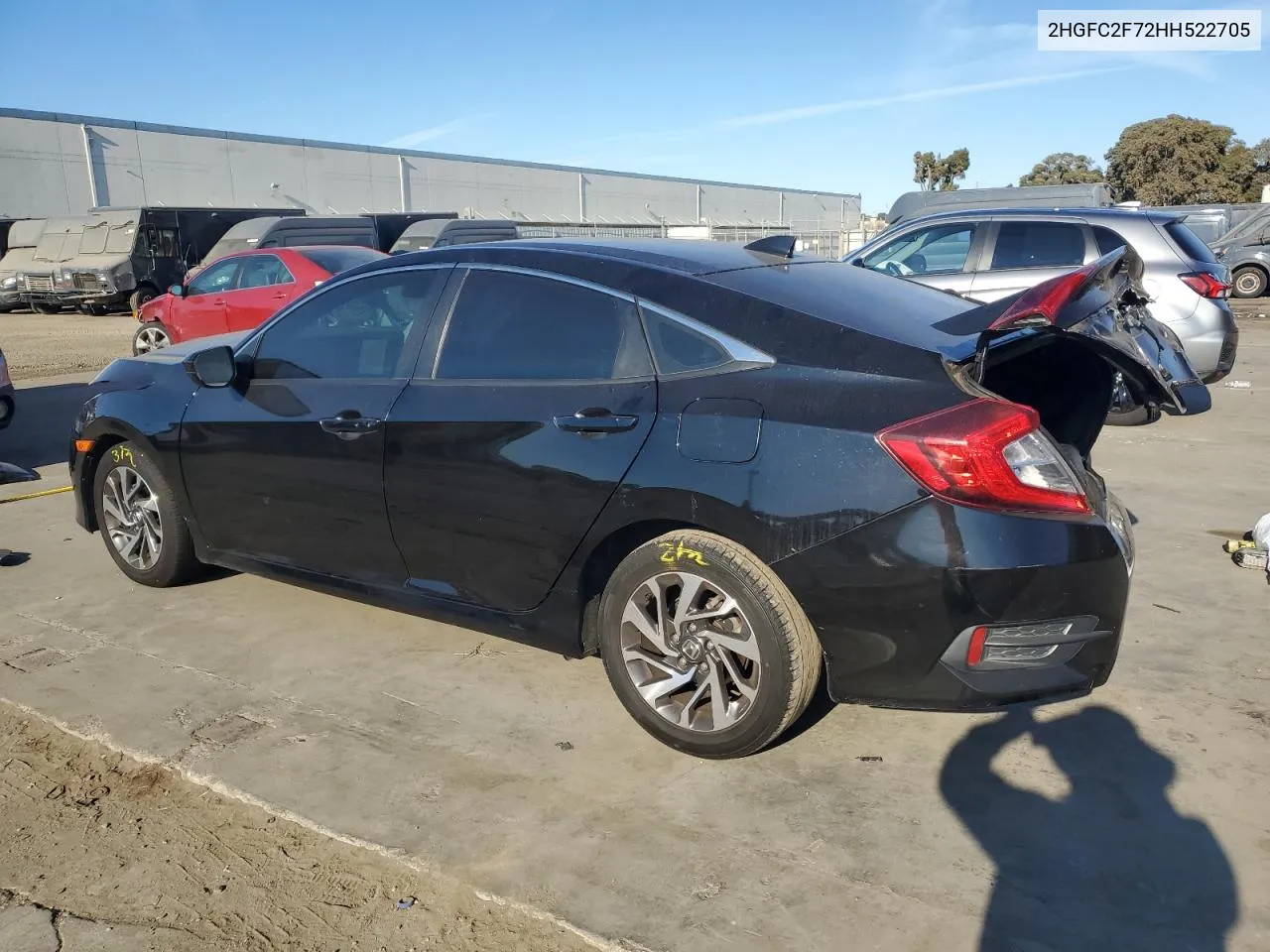 2HGFC2F72HH522705 2017 Honda Civic Ex