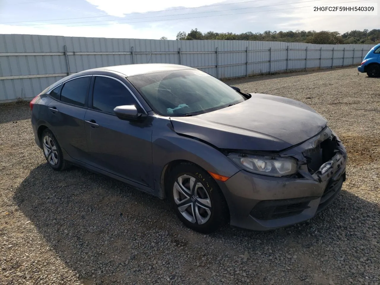 2017 Honda Civic Lx VIN: 2HGFC2F59HH540309 Lot: 77035134