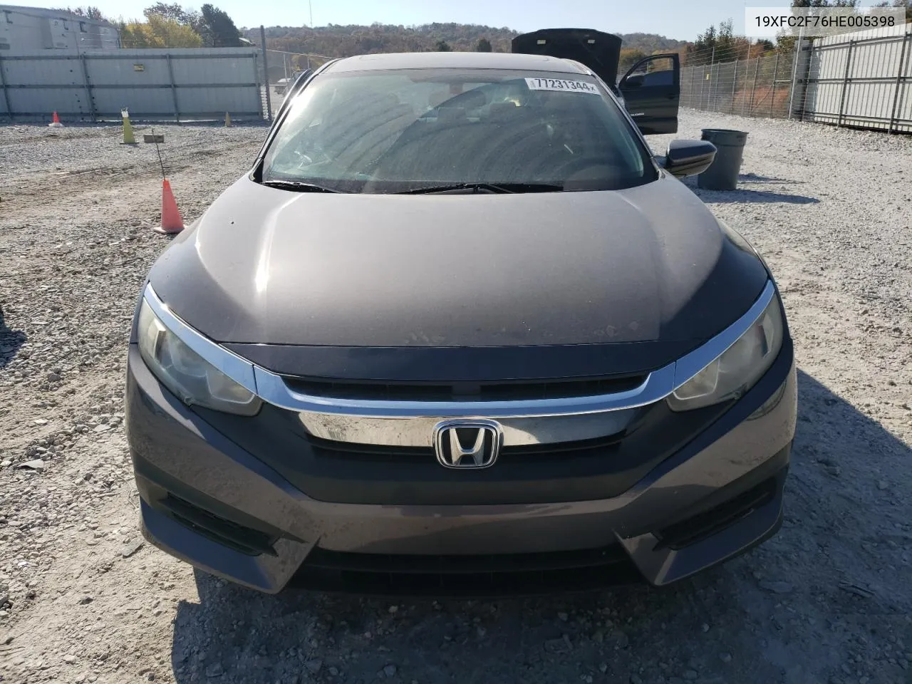 2017 Honda Civic Ex VIN: 19XFC2F76HE005398 Lot: 77231344