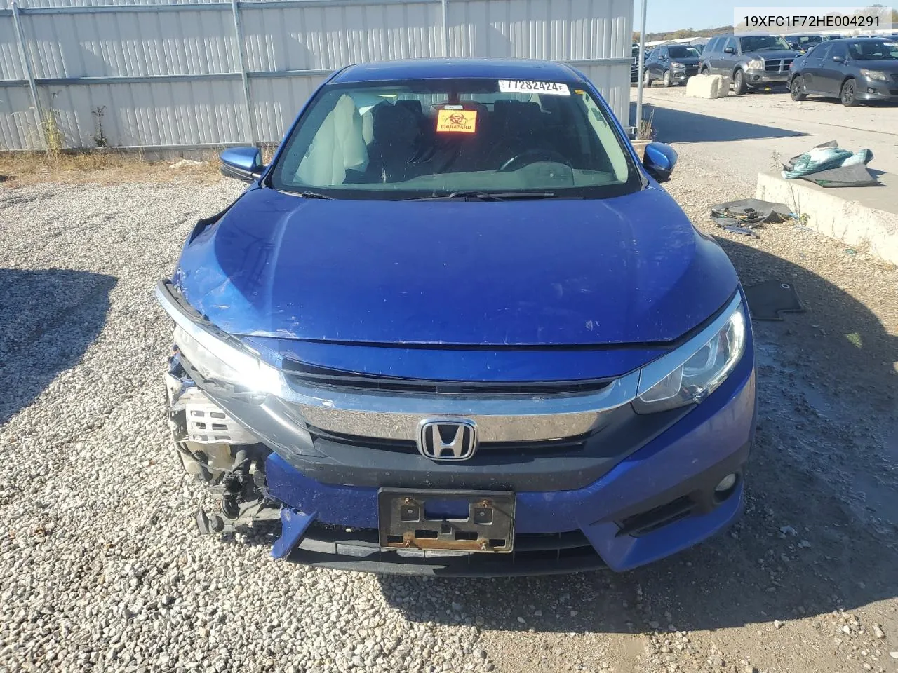 2017 Honda Civic Exl VIN: 19XFC1F72HE004291 Lot: 77282424