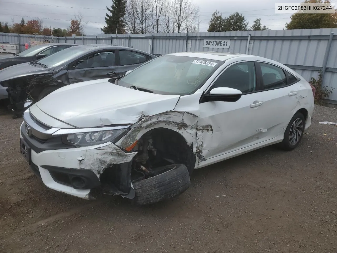 2HGFC2F83HH027244 2017 Honda Civic Ex