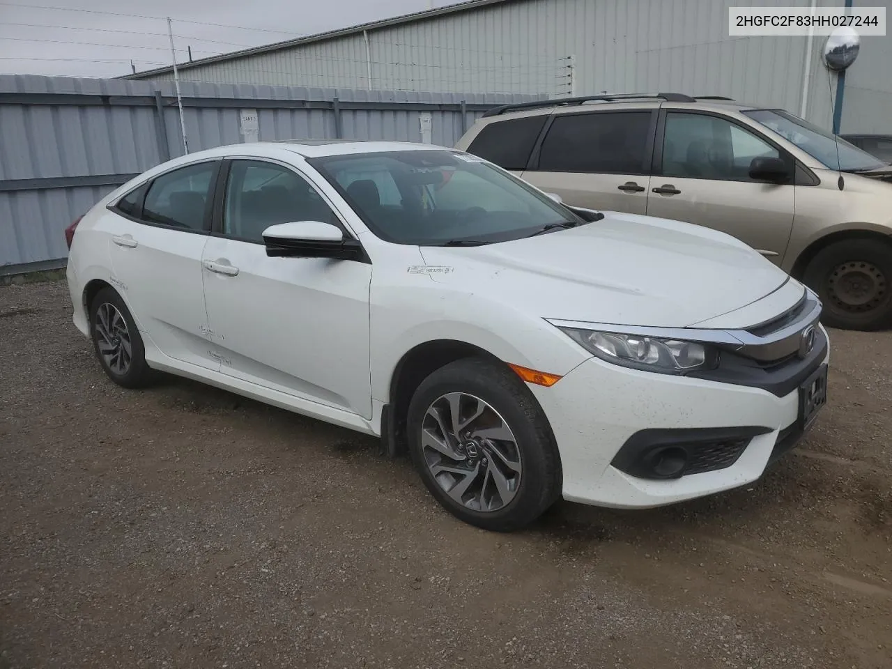 2017 Honda Civic Ex VIN: 2HGFC2F83HH027244 Lot: 77365334