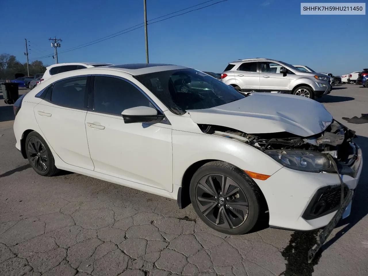 2017 Honda Civic Ex VIN: SHHFK7H59HU211450 Lot: 77386494