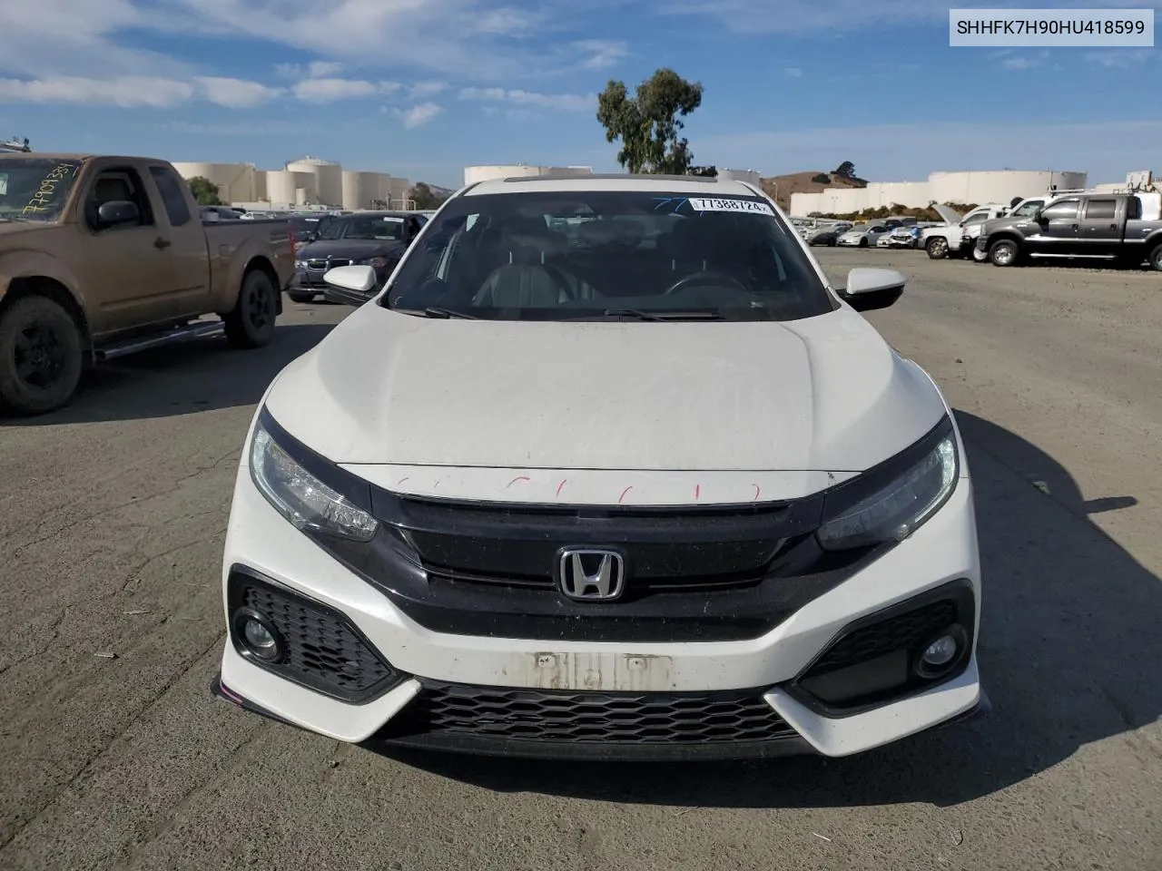 2017 Honda Civic Sport Touring VIN: SHHFK7H90HU418599 Lot: 77388724