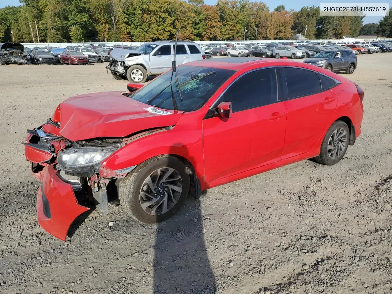 2017 Honda Civic Ex VIN: 2HGFC2F78HH557619 Lot: 77444634