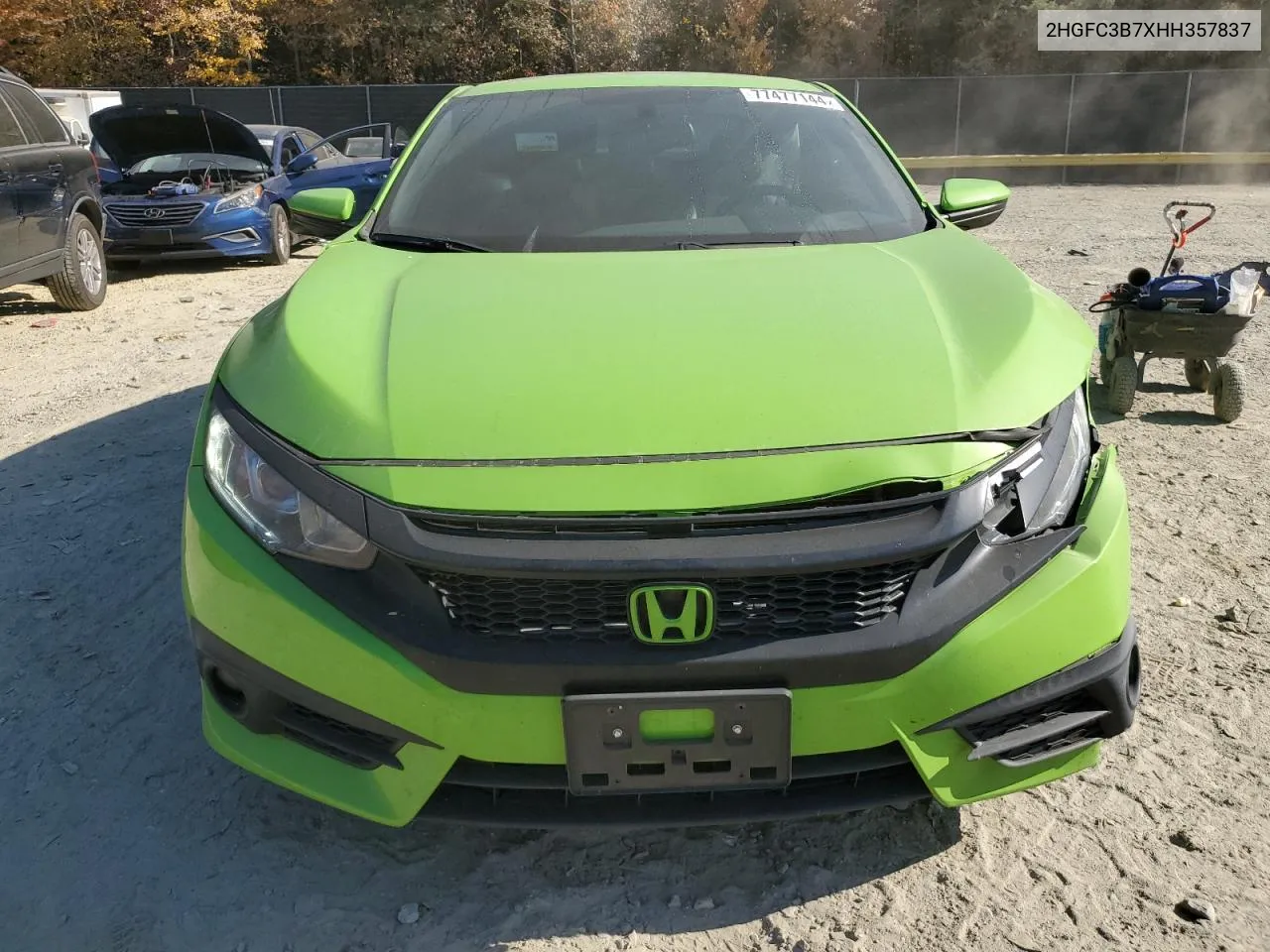 2017 Honda Civic Exl VIN: 2HGFC3B7XHH357837 Lot: 77477144