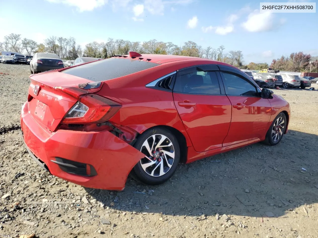 2017 Honda Civic Ex VIN: 2HGFC2F7XHH508700 Lot: 77753014