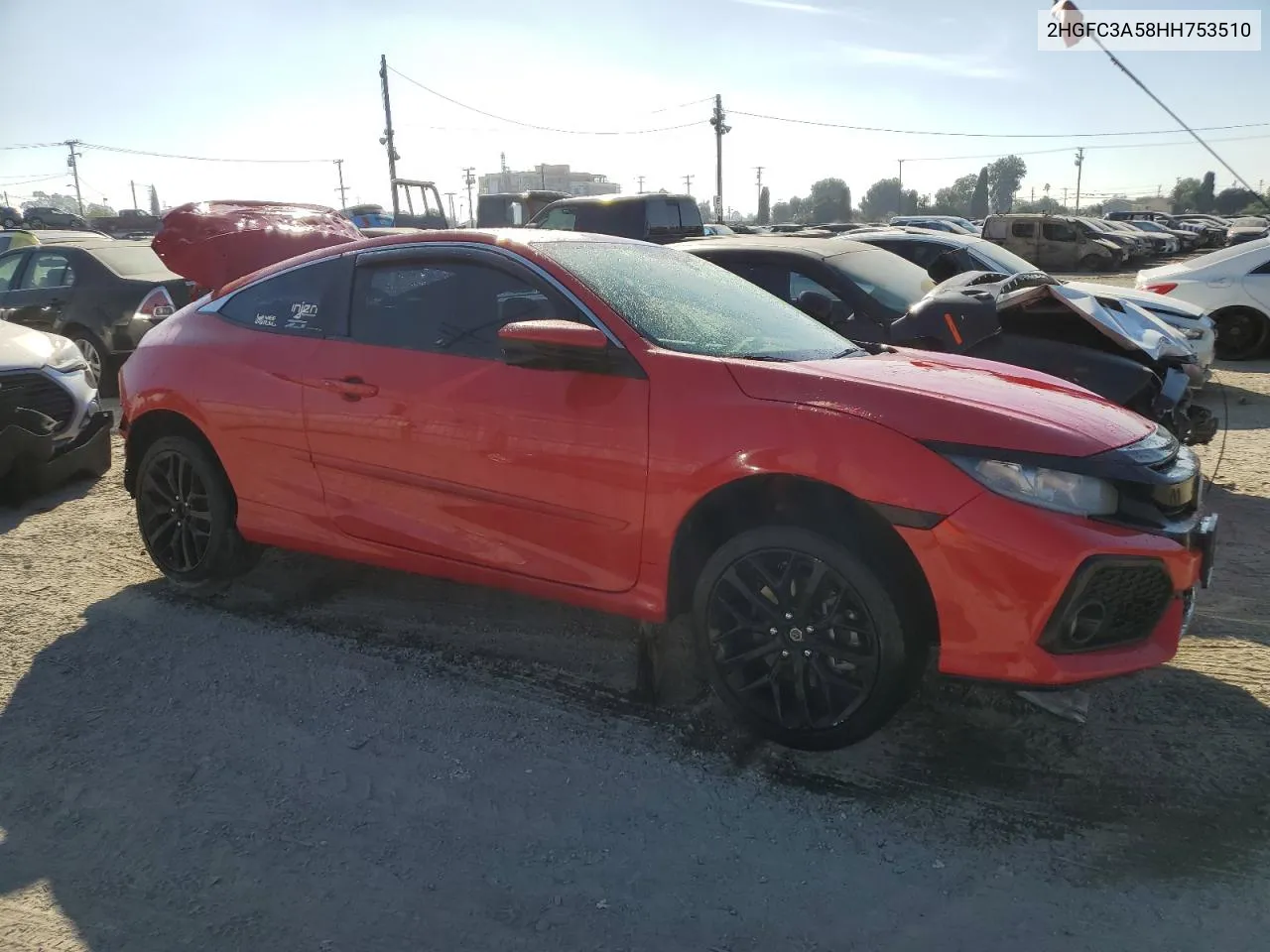 2HGFC3A58HH753510 2017 Honda Civic Si