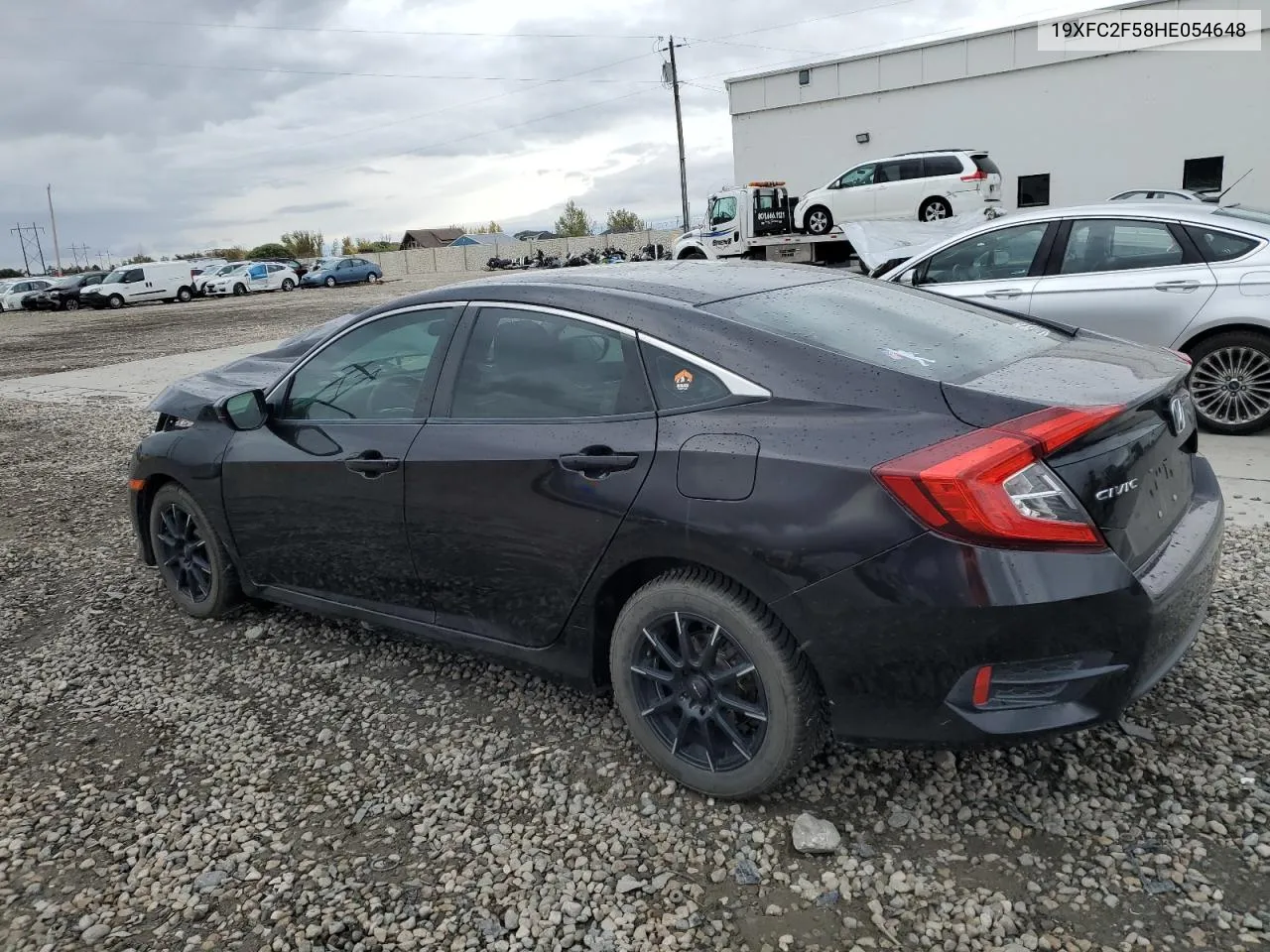 2017 Honda Civic Lx VIN: 19XFC2F58HE054648 Lot: 78138594