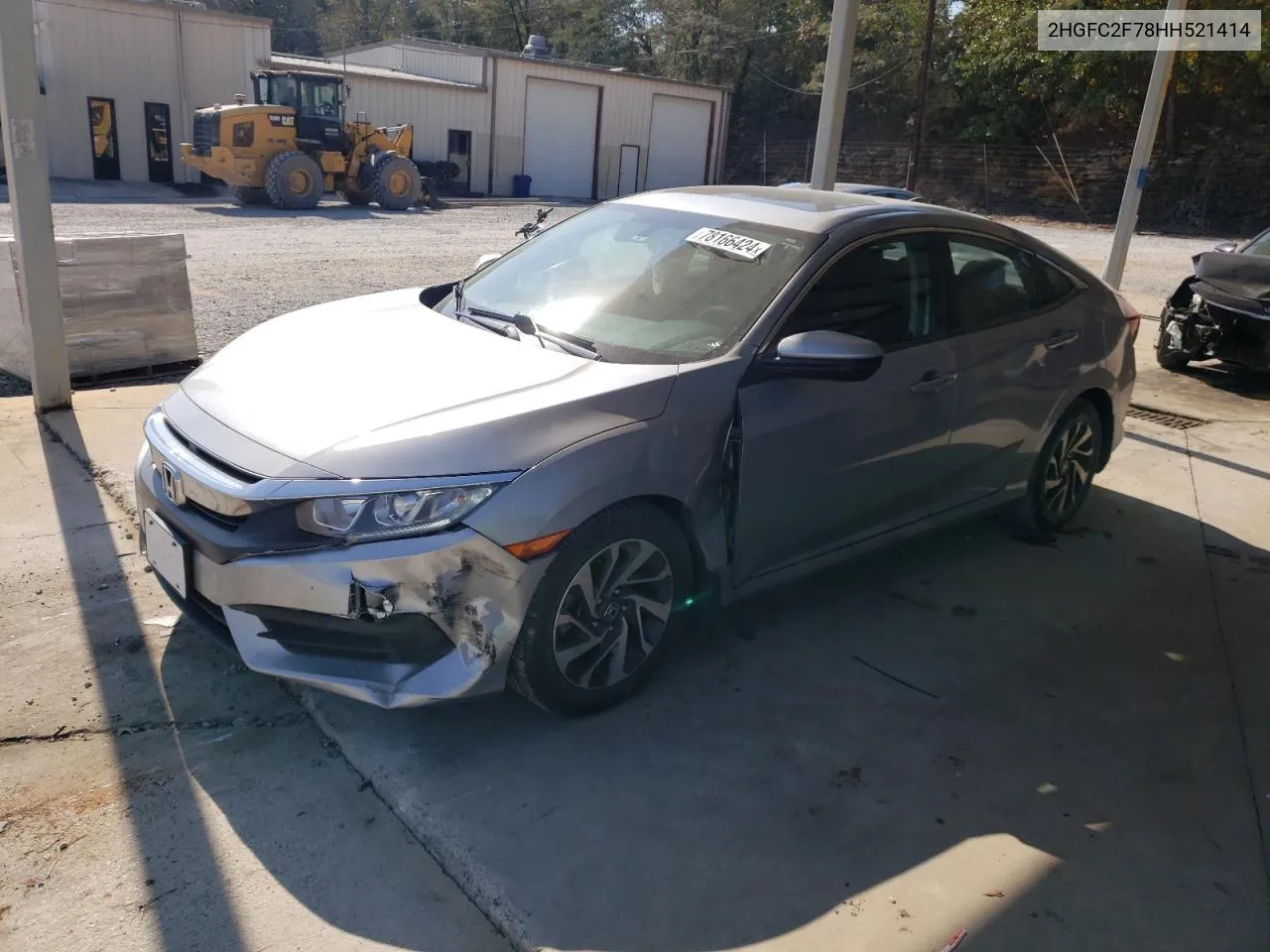 2017 Honda Civic Ex VIN: 2HGFC2F78HH521414 Lot: 78166424