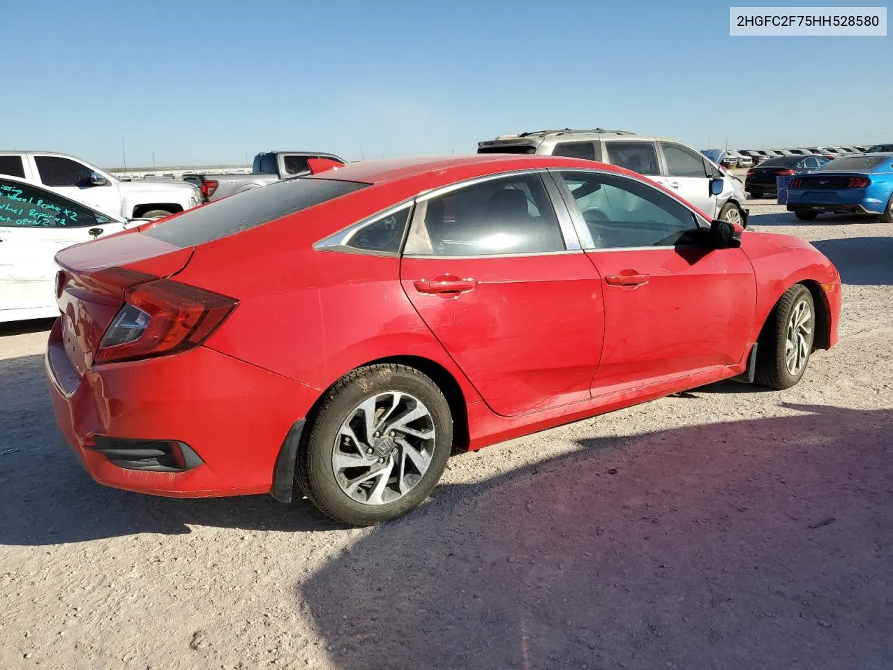 2017 Honda Civic Ex VIN: 2HGFC2F75HH528580 Lot: 78172664