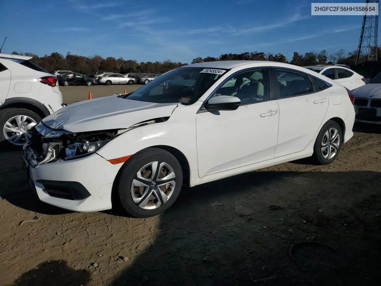 2017 Honda Civic Lx VIN: 2HGFC2F56HH558654 Lot: 78245534