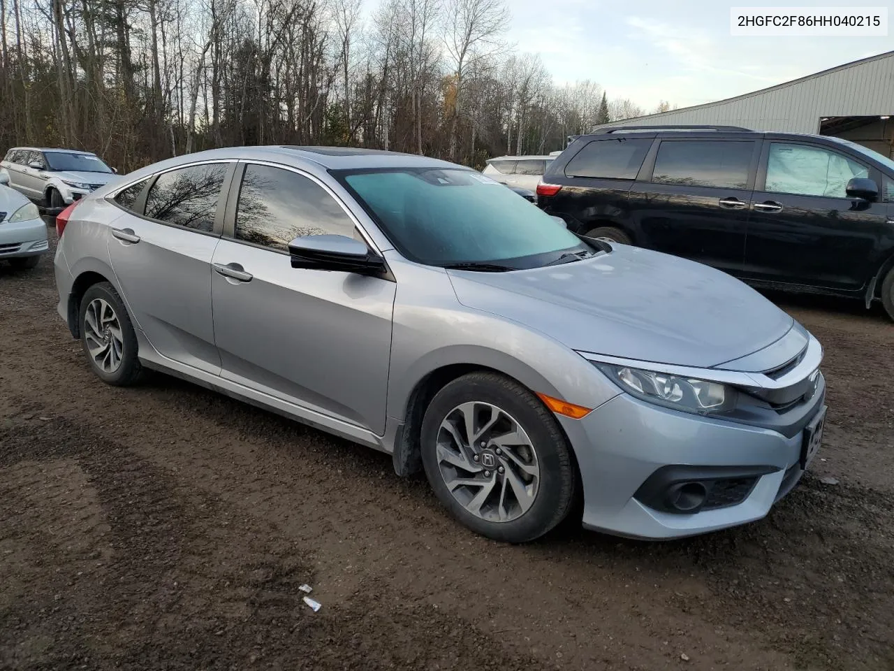 2017 Honda Civic Ex VIN: 2HGFC2F86HH040215 Lot: 78277404