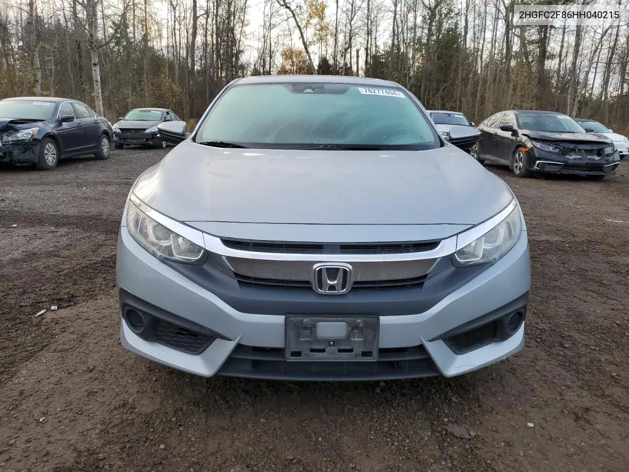 2017 Honda Civic Ex VIN: 2HGFC2F86HH040215 Lot: 78277404