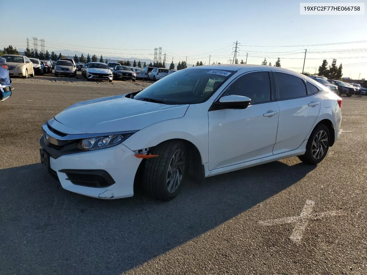 2017 Honda Civic Ex VIN: 19XFC2F77HE066758 Lot: 78327414