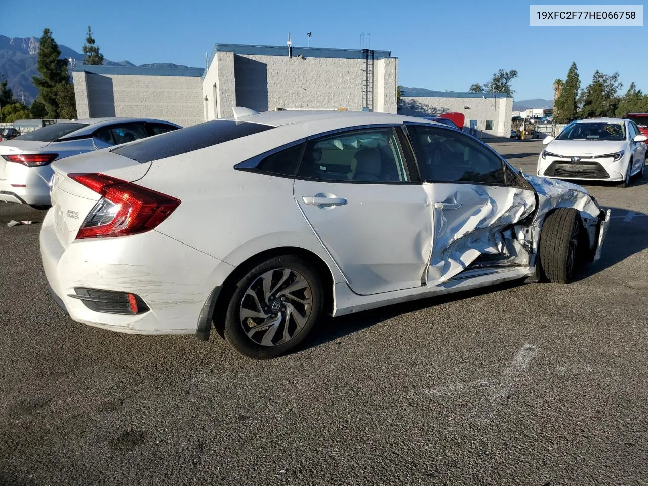 2017 Honda Civic Ex VIN: 19XFC2F77HE066758 Lot: 78327414