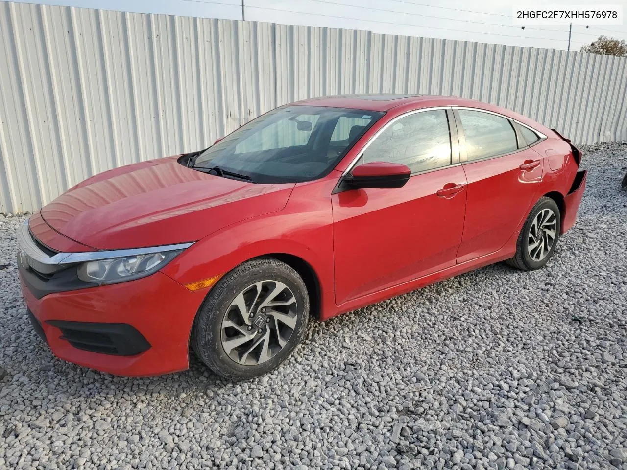 2017 Honda Civic Ex VIN: 2HGFC2F7XHH576978 Lot: 78453534