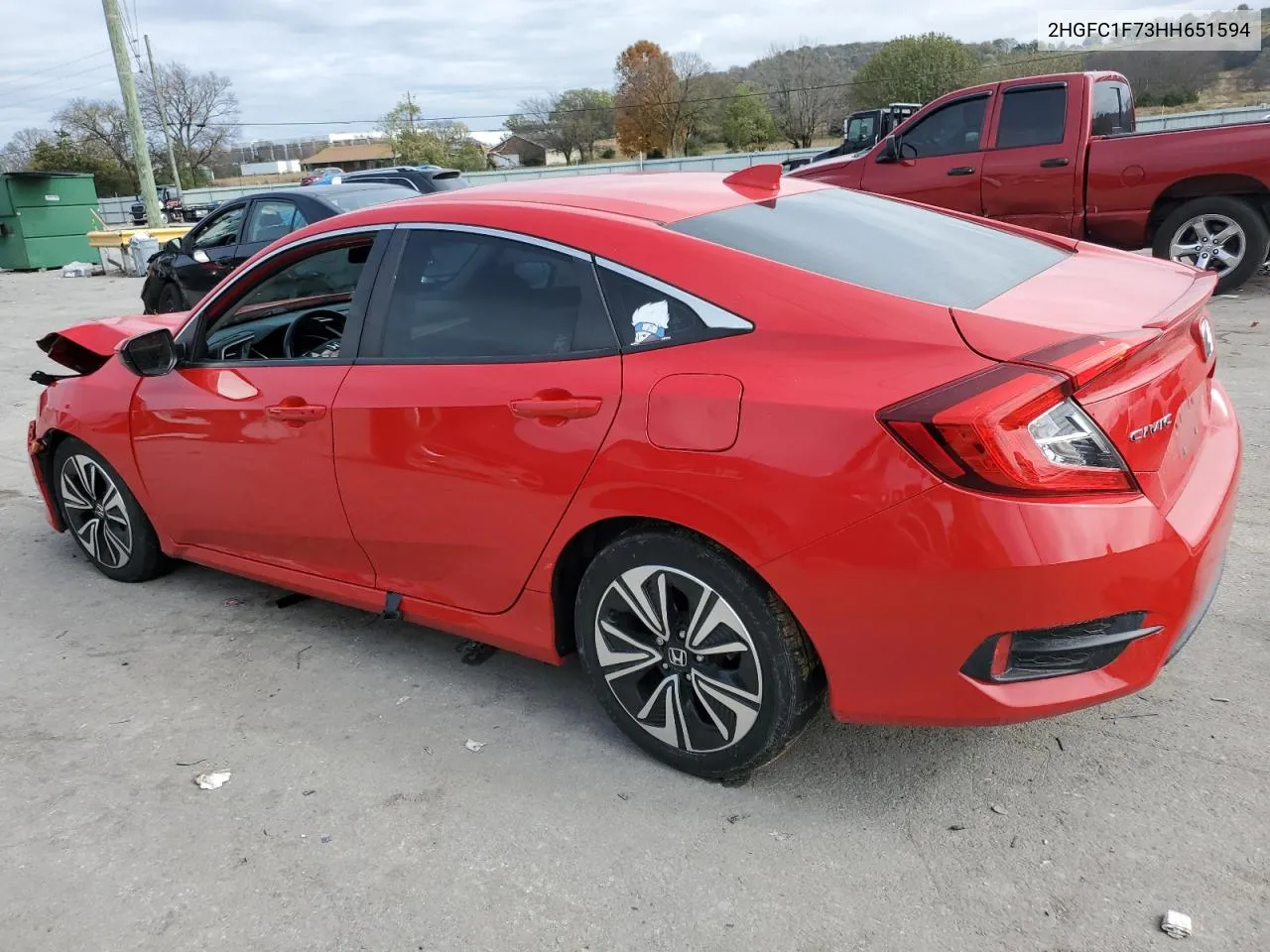 2017 Honda Civic Exl VIN: 2HGFC1F73HH651594 Lot: 78924664